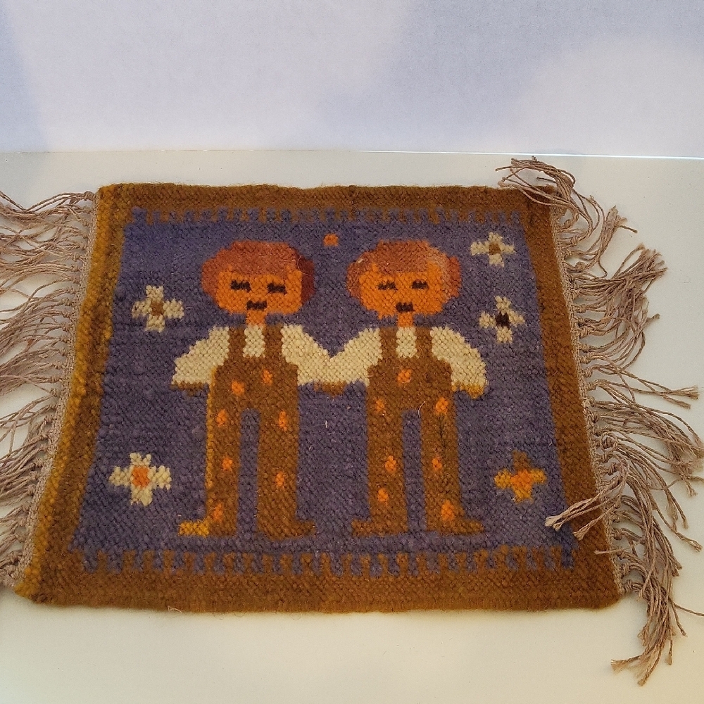 Vintage Handmade Polish Woven Tapestry By Maria Domanska